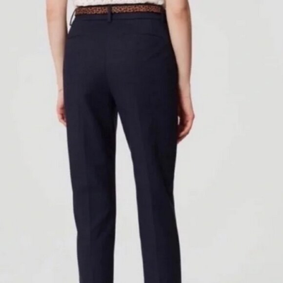 LOFT The Rivera Pant, Cropped Julie Fit, Size 8, Color Navy - Picture 5 of 9